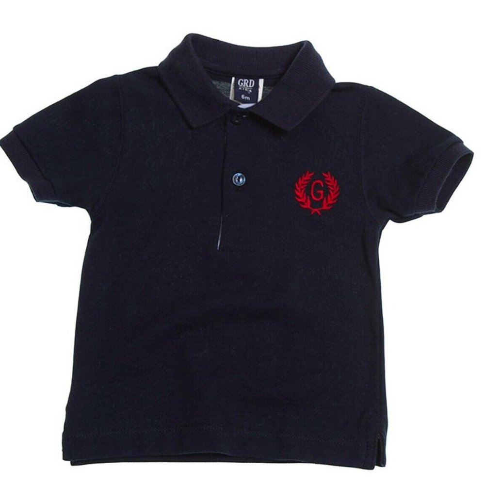Girandola Boys Navy Blue Short-Sleeve Polo Shirt